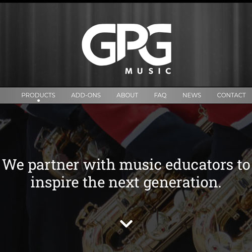 GPG Music Website Design