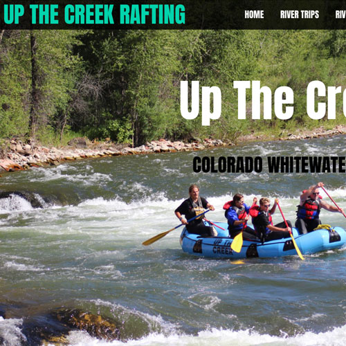 Up The Creek Rafting website development
